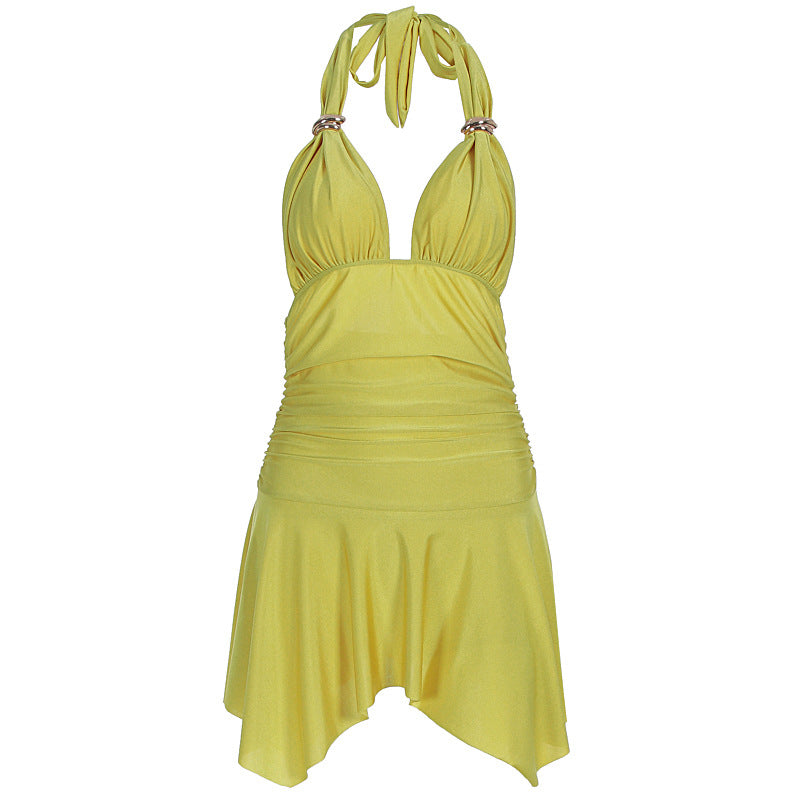 Damen Badeanzug mit elegantem Wrap-Design und raffinierter Raffung Drune