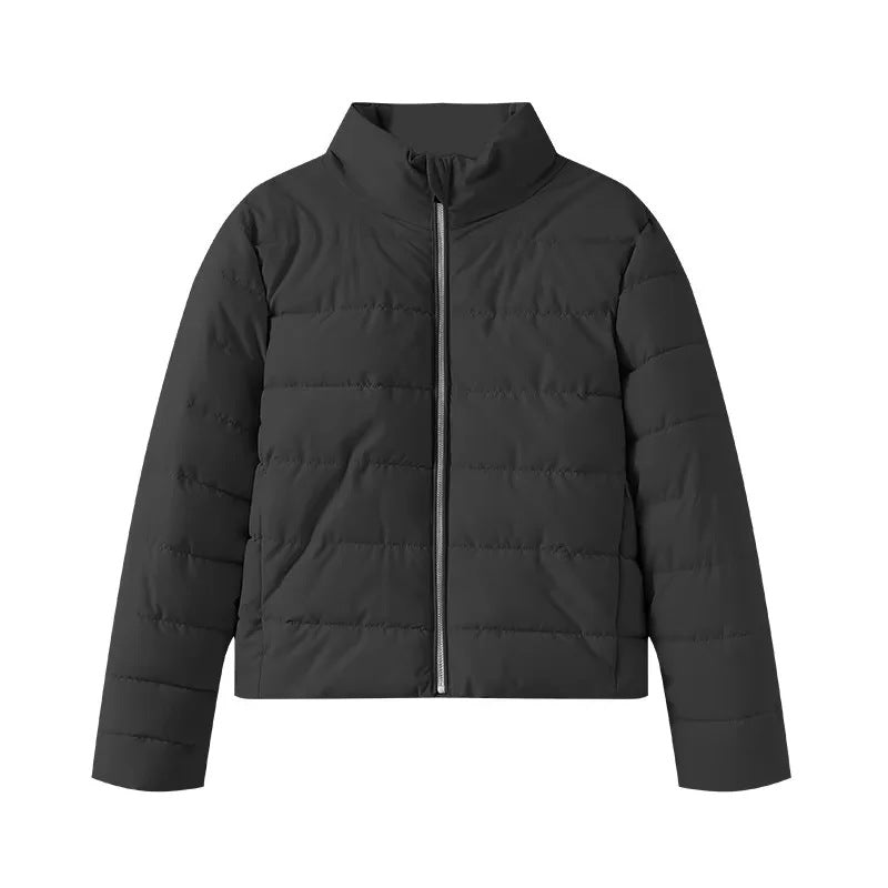 Damen nan leichte wattierte Kurzsteppjacke mit hohem Stehkragen und Zwei-Wege-Reißverschluss Drune