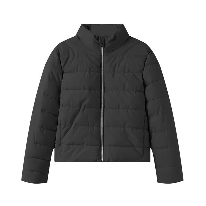 Damen nan leichte wattierte Kurzsteppjacke mit hohem Stehkragen und Zwei-Wege-Reißverschluss Drune