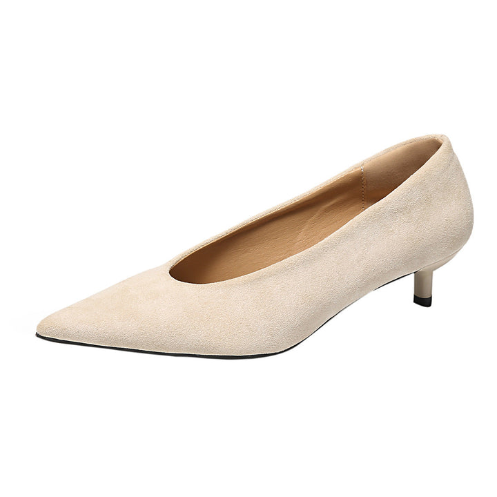 Damen Elegante Pumps aus hochwertigem Veloursleder mit geschmeidiger Form Drune