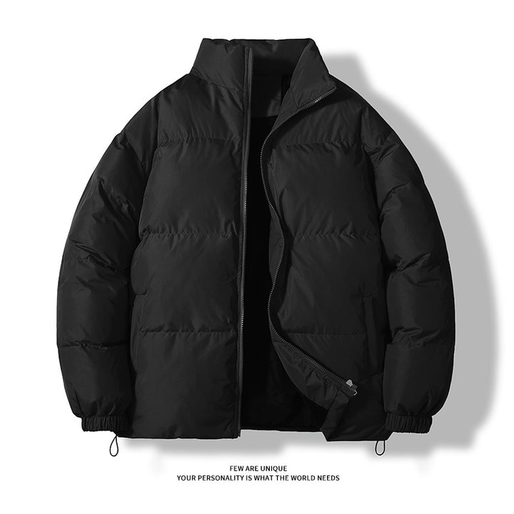 Unisex nan wattierte Steppjacke mit Stehkragen, zwei Taschen und elastischen Bündchen Drune