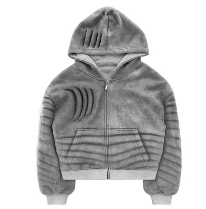 Damen Kapuzenjacke mit trendigem Farbverlauf und praktischem Reißverschluss Drune