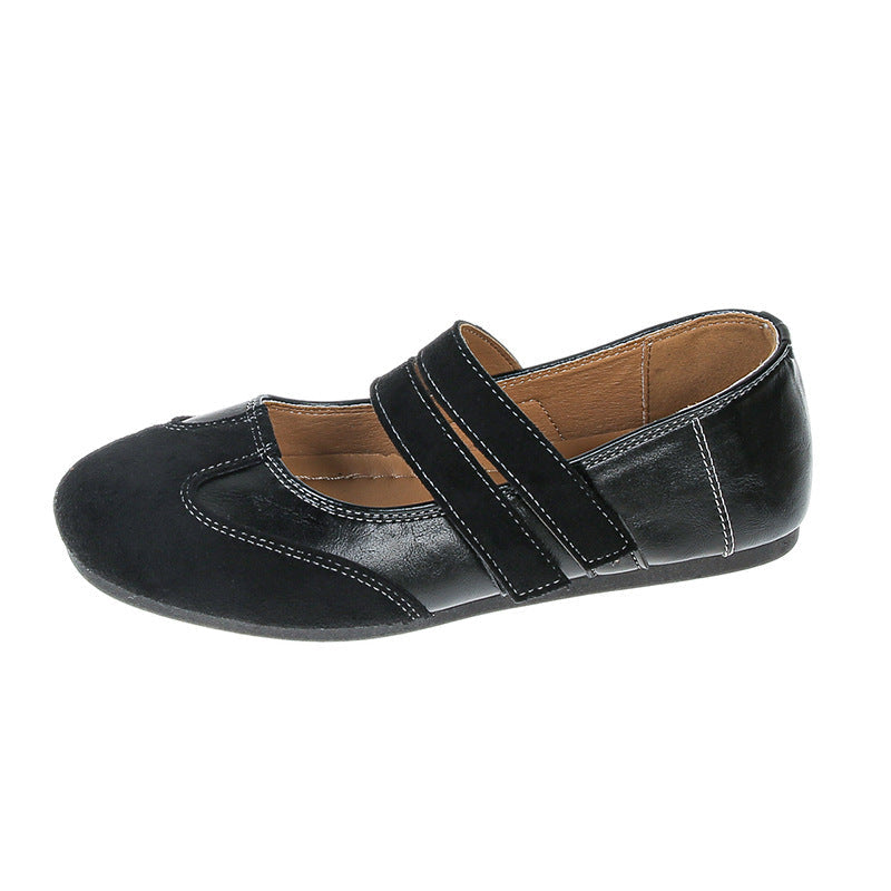 Damen Ballerina-Schuhe mit doppelt verstellbarem Riemen Drune