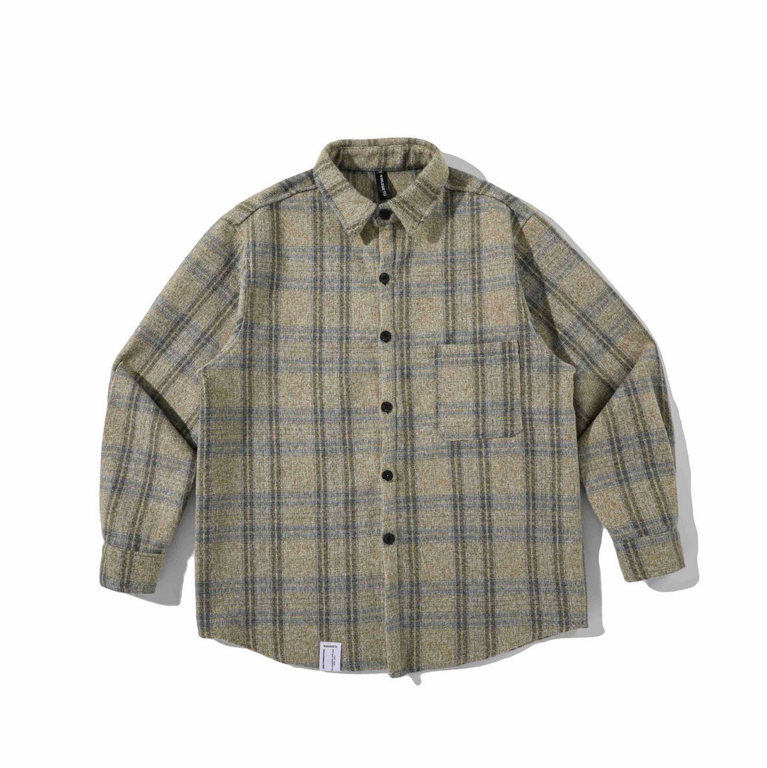 Herren Overshirt aus Wollmischung mit Karomuster Drune