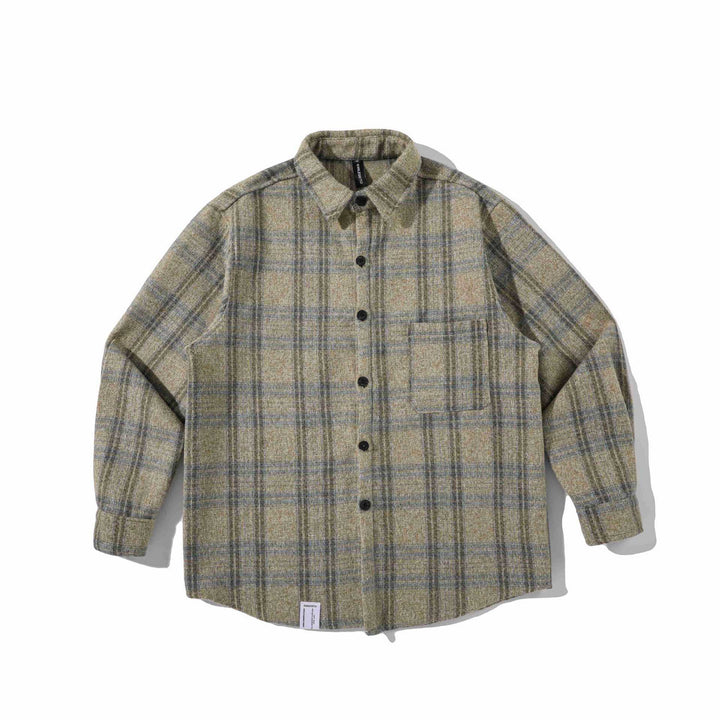Herren Overshirt aus Wollmischung mit Karomuster Drune