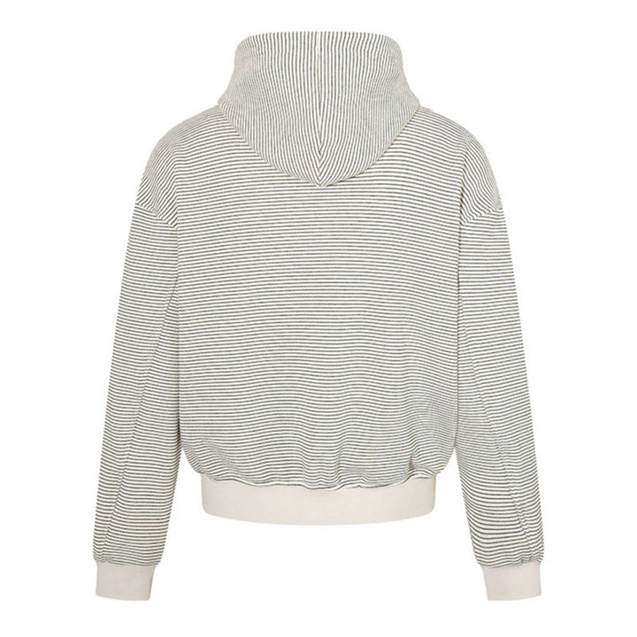 Damen Feinringel-Zipjacke mit hohem Stehkragen, Kängurutaschen und elastischem Saum Drune