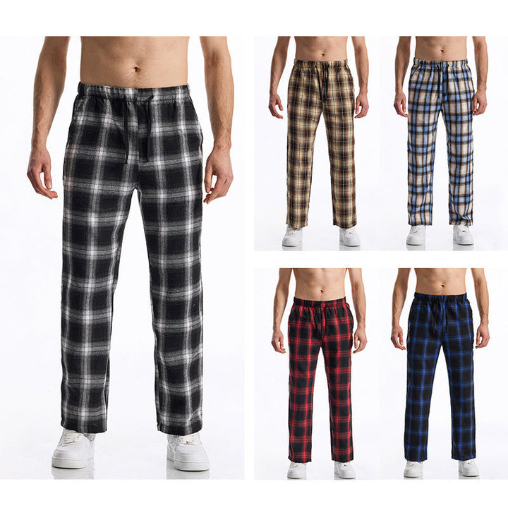 Herren bequeme Freizeithose mit Karomuster Drune