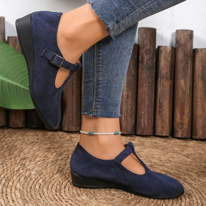 Damen modische und komfortable Ballerinas mit Glitzerelementen Drune