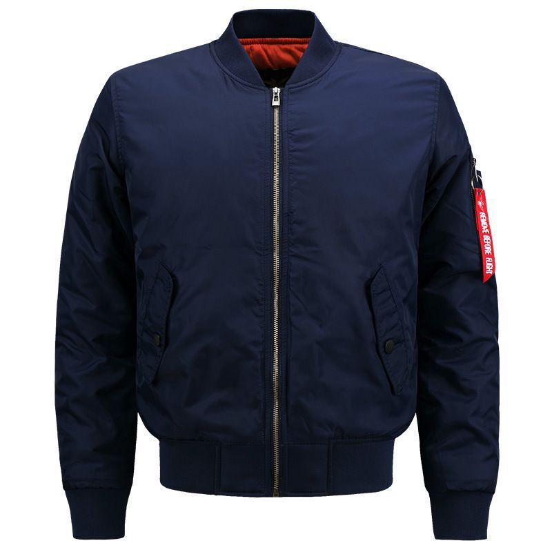 Herren windabweisende Pilot-Bomberjacke mit wattierter Innenlage und Ärmeltasche Drune