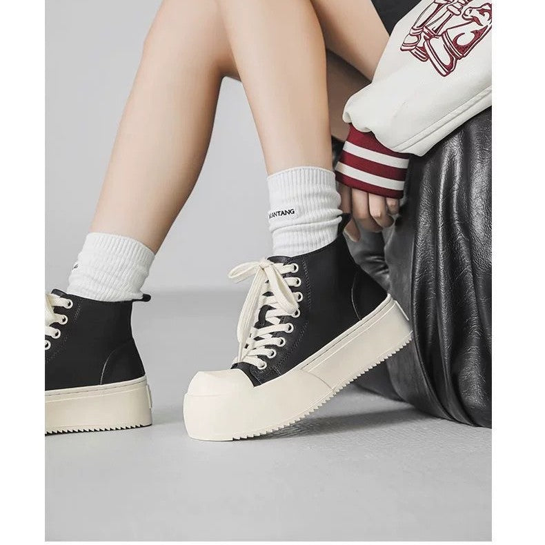 Damen Hohe Sneakers mit robustem Plateau und sportlichem Design Drune