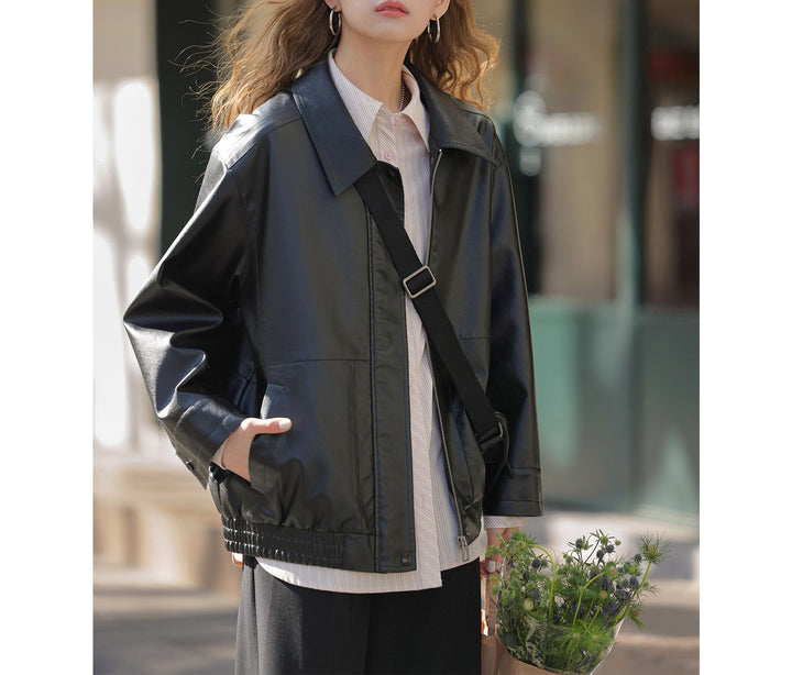 Damen Modische Übergangsjacke mit lockerer Passform Drune