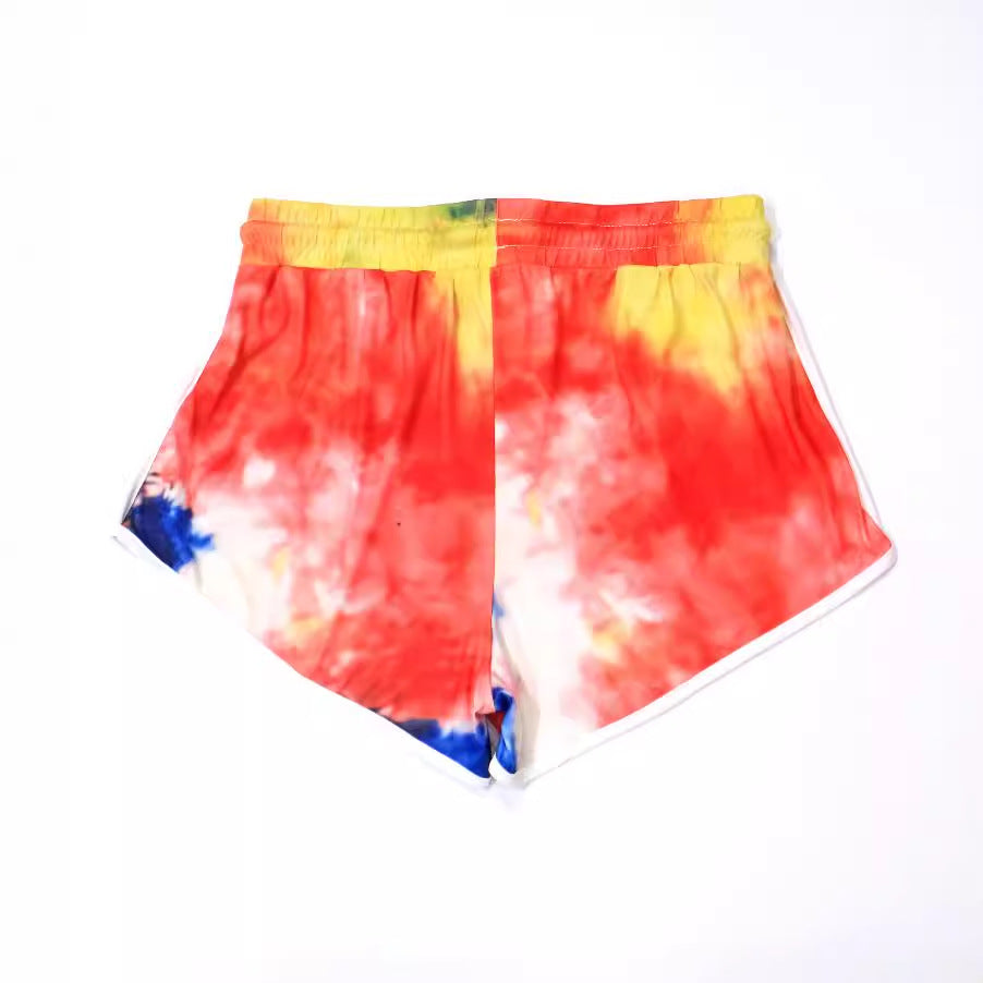 Damen lässige Badeshorts mit kreativem Farbverlauf Drune