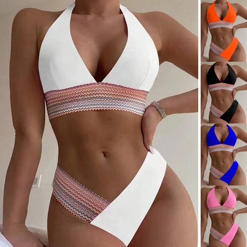 Damen Sportliches Bikini-Set mit breitem elastischem Bund Drune