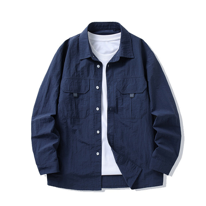 Herren Trendige und lässige Utility-Hemdjacke Drune
