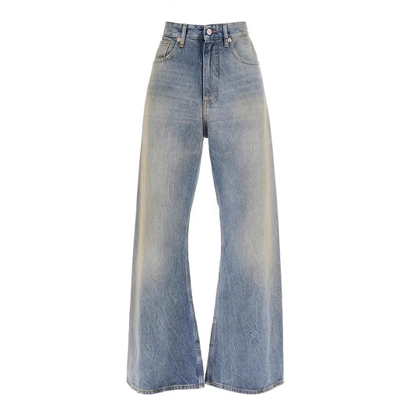 Damen Weite Jeans mit hoher Taille Drune