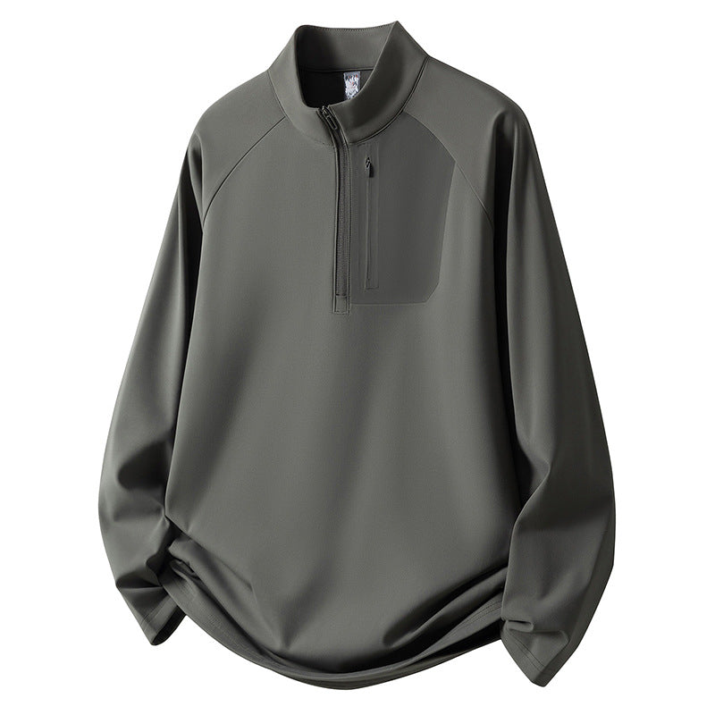 Herren Sport Fleece Pullover mit Reißverschluss Drune