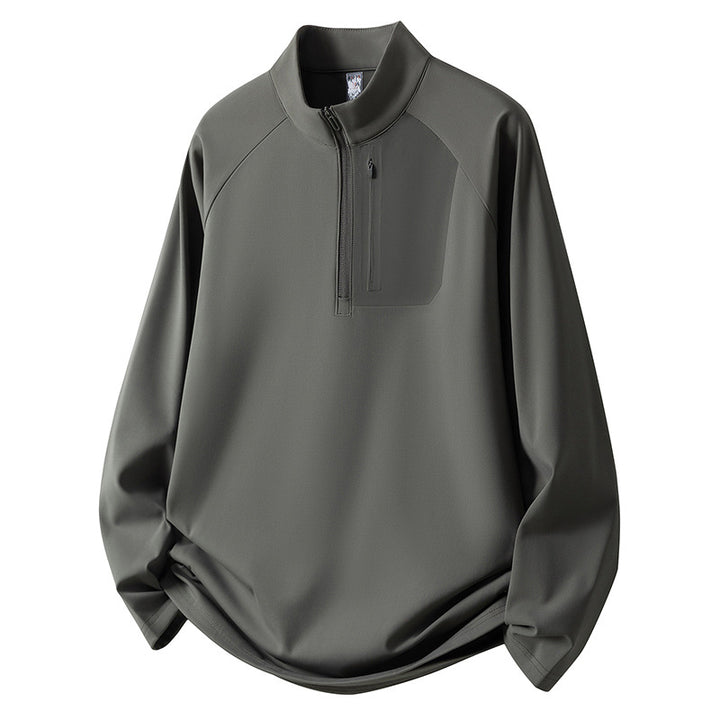Herren Sport Fleece Pullover mit Reißverschluss Drune