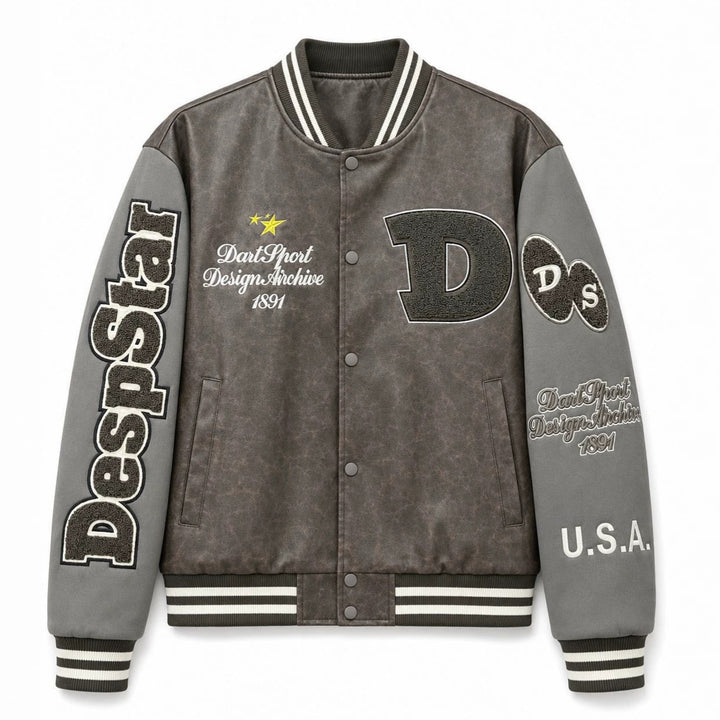 Herren Modische Bomberjacke mit gesticktem Design Drune