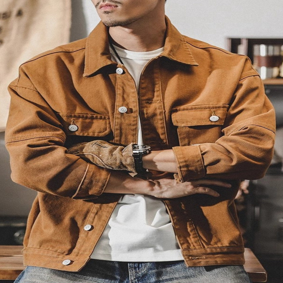 Herren Lässige Utility-Jacke mit praktischen Taschen Drune