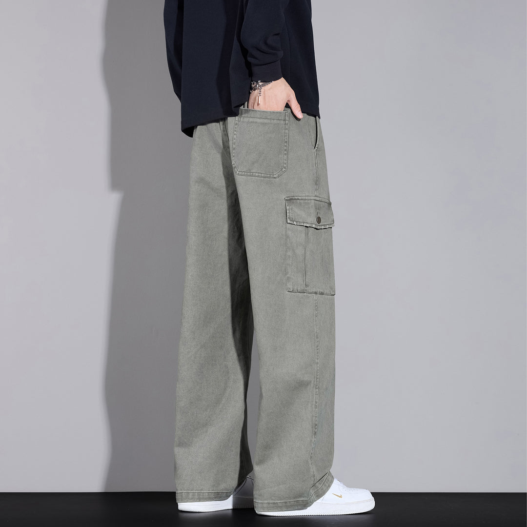 Herren Cargo-Hose im weiten Relaxed-Fit mit Tunnelzugbund und Mehrfachtaschen Drune