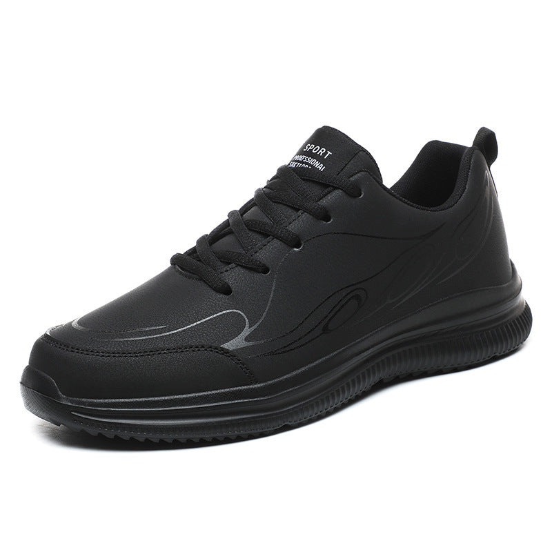 Herren nan dezenter Business-Casual Sneaker mit synthetischem Glattleder, gepolstertem Kragen und profiliertem Gummigrip Drune