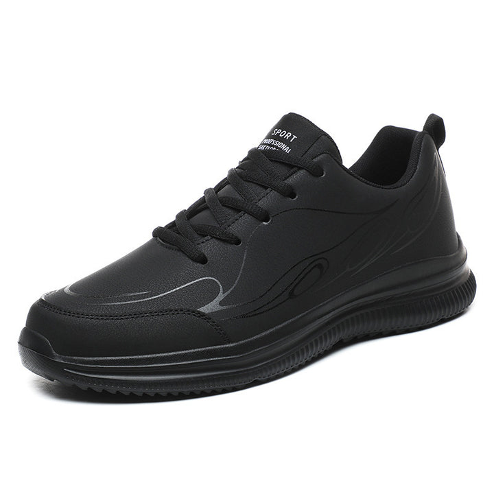 Herren nan dezenter Business-Casual Sneaker mit synthetischem Glattleder, gepolstertem Kragen und profiliertem Gummigrip Drune