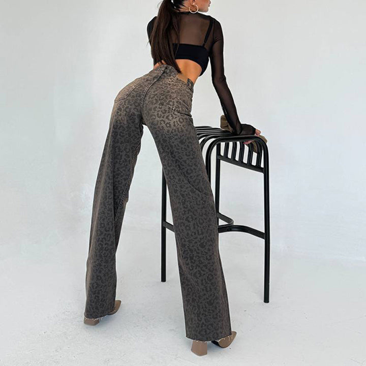 Damen hochtaillierte Leo Jeans Drune
