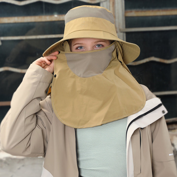 Drune | Vollabdeckung Gesicht Sonnenschutz Maske im Freien UV Eimer Hut