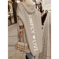 Damen Oversized Hoodie-Cardigan mit seitlichem Schriftzug Drune