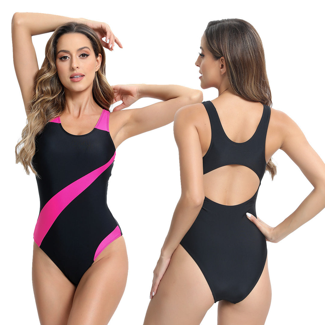 Damen Sportlicher Badeanzug mit lebhaftem Kontrast Drune
