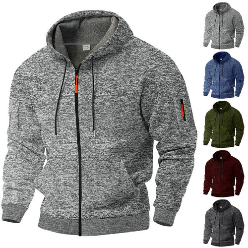 Herren nan Kapuzenjacke mit durchgehendem Reißverschluss und Thermofutter Drune