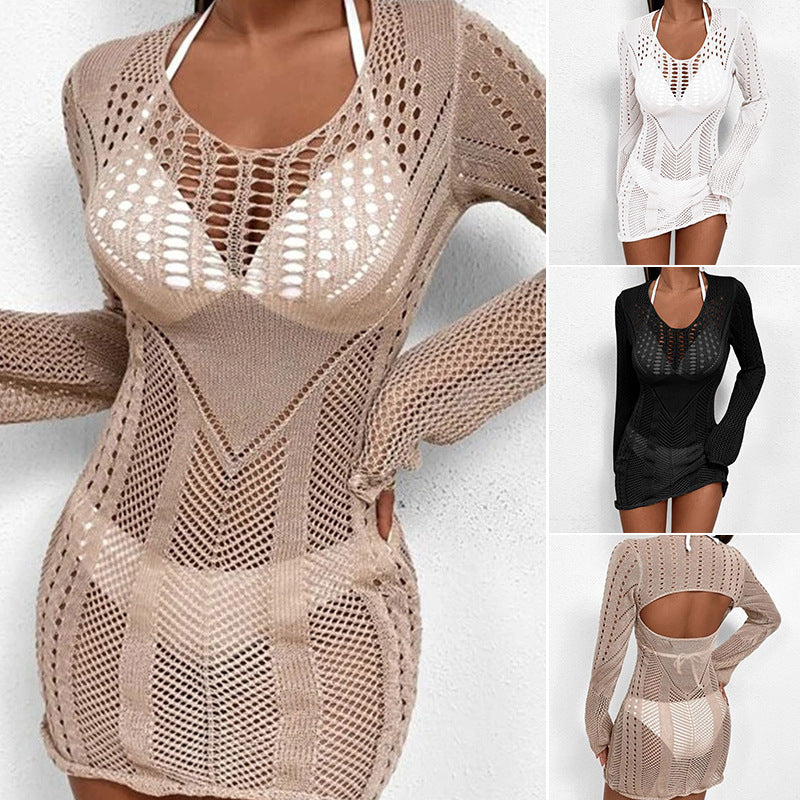 Damen elegantes gehäkeltes Strandkleid Drune