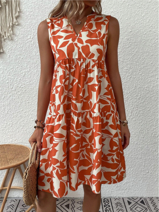 Damen Blumenkleid im lässigen A-Linien-Design Drune