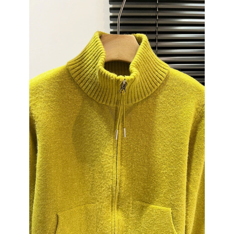 Damen Thermo Strickjacke mit hochschließendem Kragen und zwei praktischen Taschen Drune