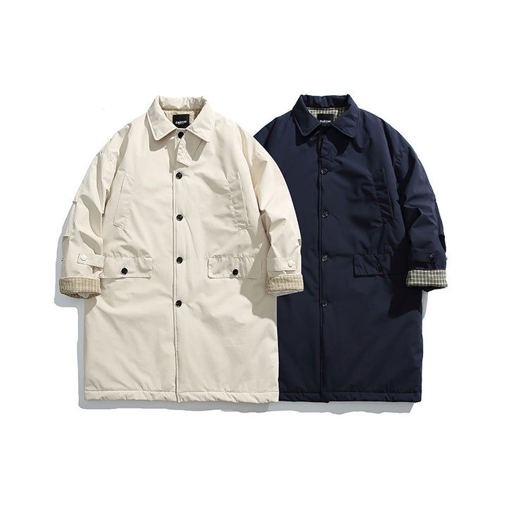 Herren Wattierter Mantel mit Hemdkragen und Thermofutter Drune