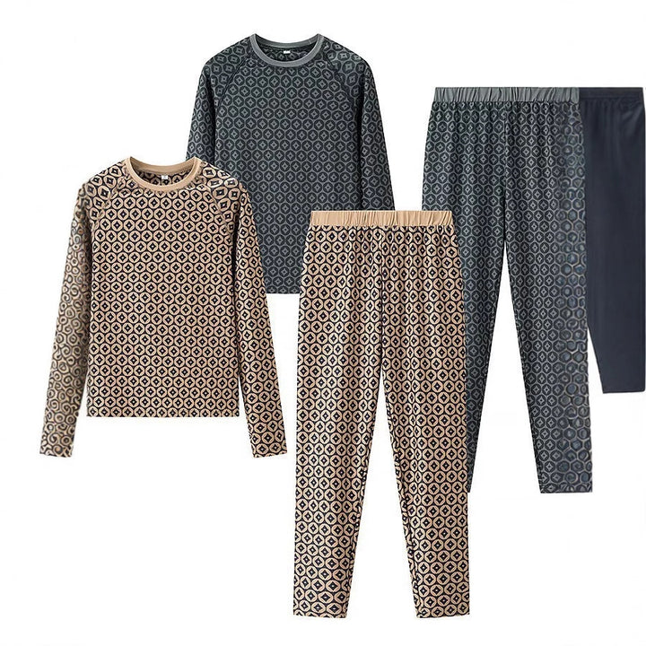 Damen Pyjama-Set aus weichem Jersey mit modernem Muster Drune