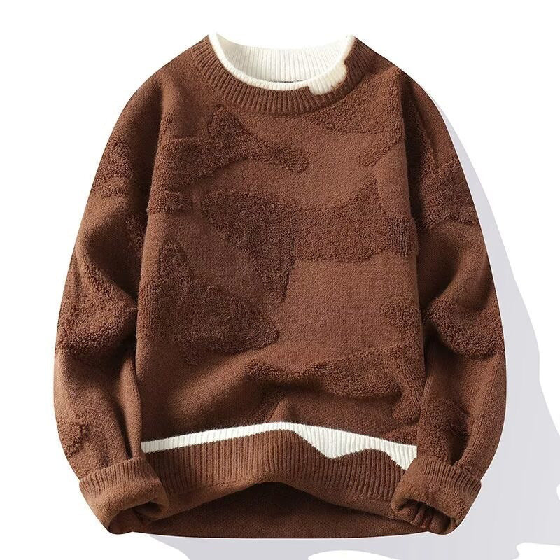 Damen Sportlicher Grobstrickpullover Drune