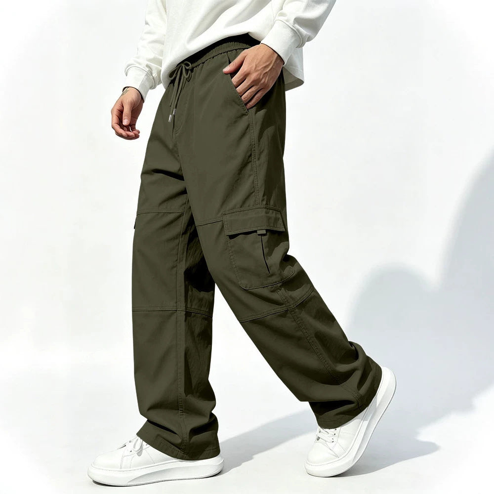 Herren Cargohose mit weitem Schnitt und elastischem Bund Drune