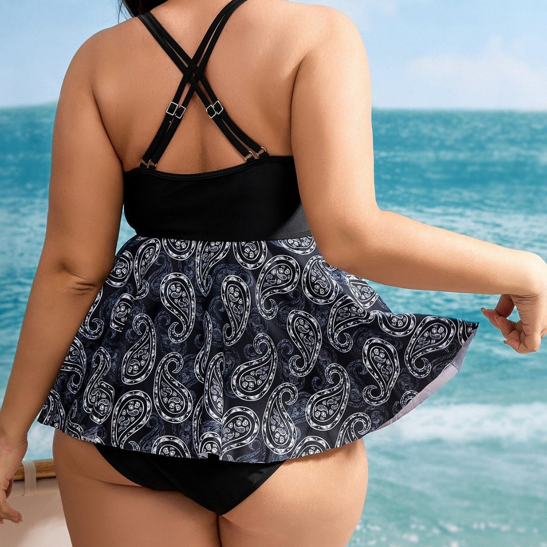 Damen Tankini mit verspieltem Volant und raffiniertem Cut-Out Drune