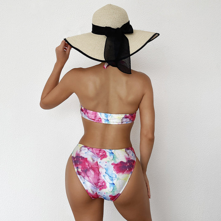 Damen Modischer Cut-Out Badeanzug mit Ringen Drune