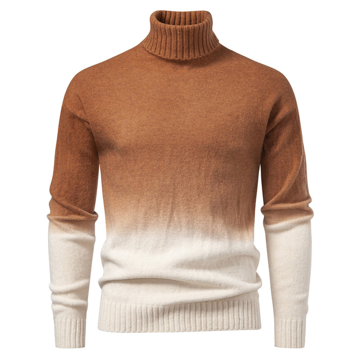 Herren Rollkragenpullover mit sanftem Farbverlauf und Feinstrick-Qualität Drune