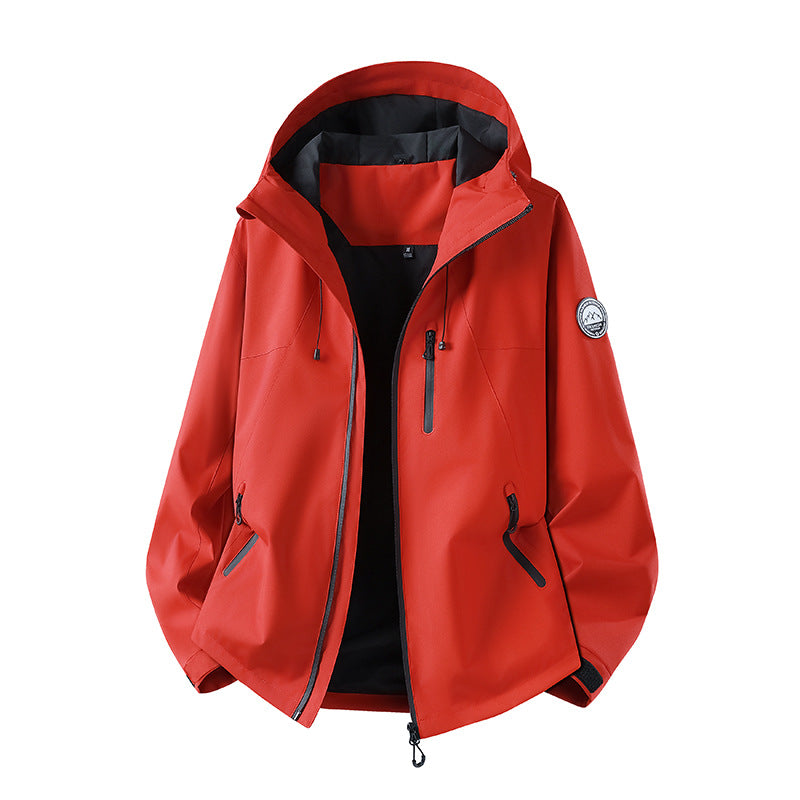 Herren Wasserdichte Softshell-Jacke mit Kapuze und atmungsaktiver Membran Drune