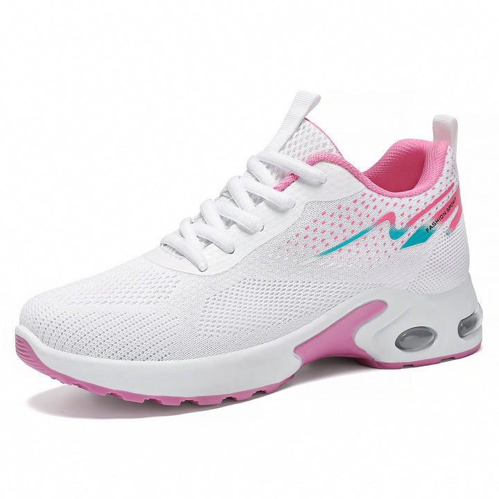 Damen nan sportlicher Mesh-Laufsneaker mit sichtbarer Air-Dämpfung, atmungsaktivem Strickoberteil und ergonomischer Komfortsohle Drune