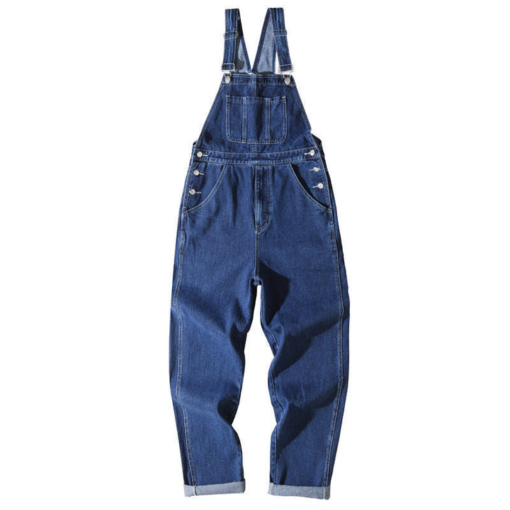 Herren Jeans Latzhose Denim weit