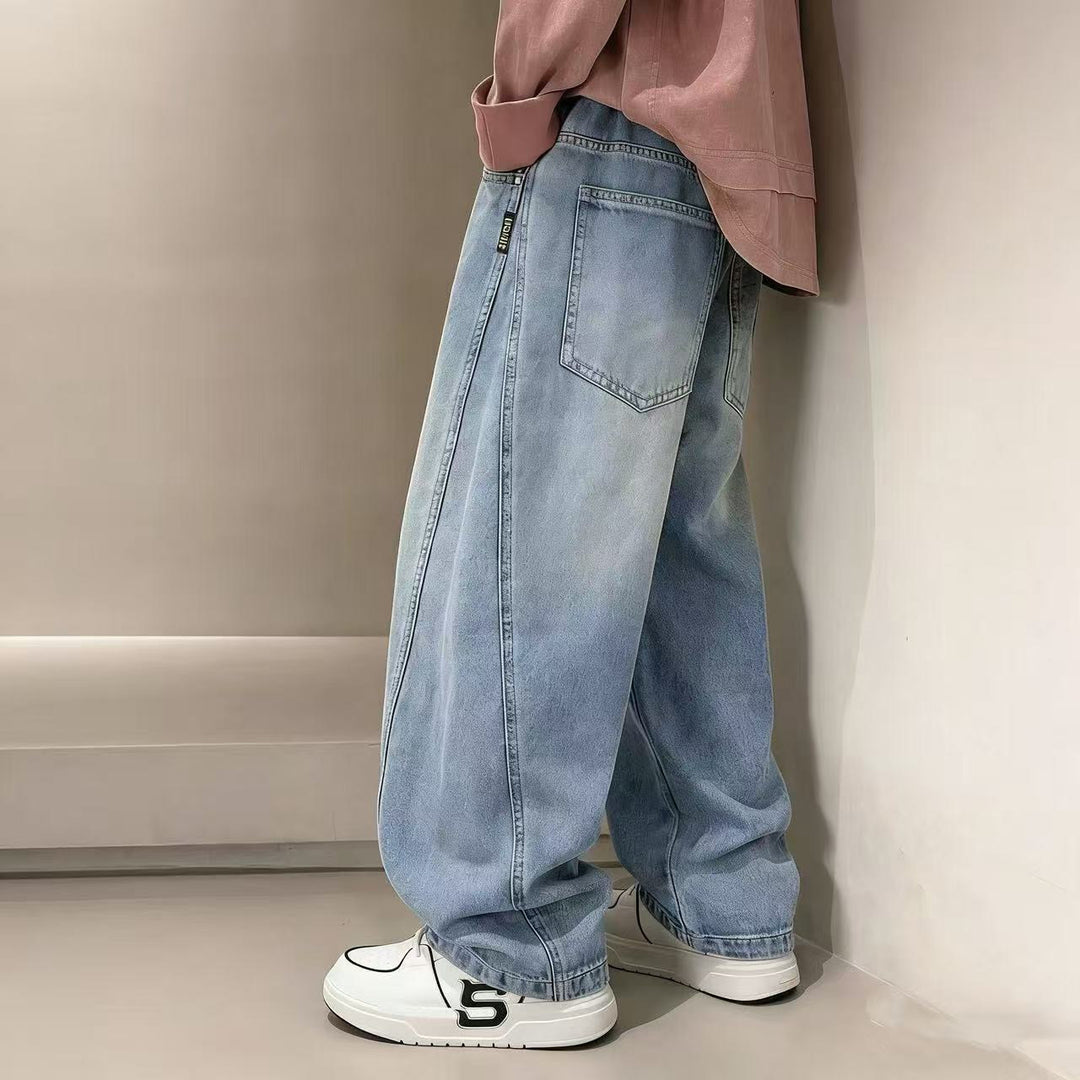 Unisex lässige Jeans mit Smileydruck Drune