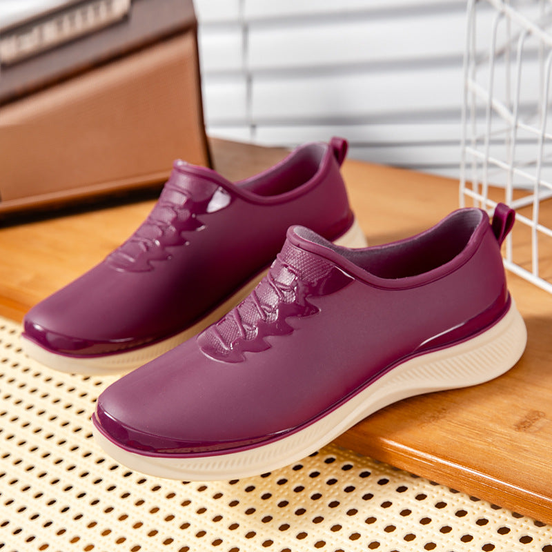 Herren Wasserdichter Slip‑On Gummisneaker mit stoßdämpfender Laufsohle und dezenter Schnüroptik Drune
