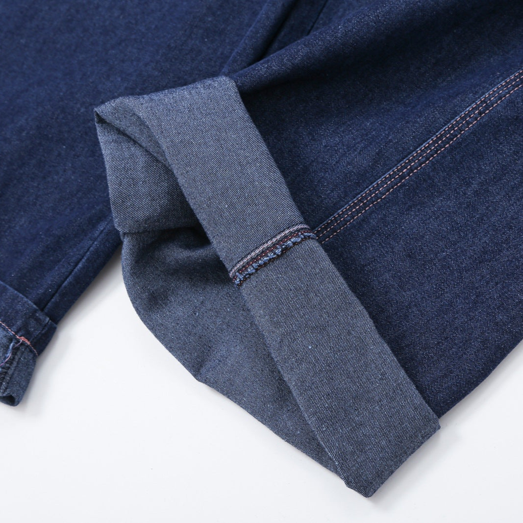 Damen High-Waist Weite Denim-Hose mit markanter Seitennaht und Retro-Silhouette Drune