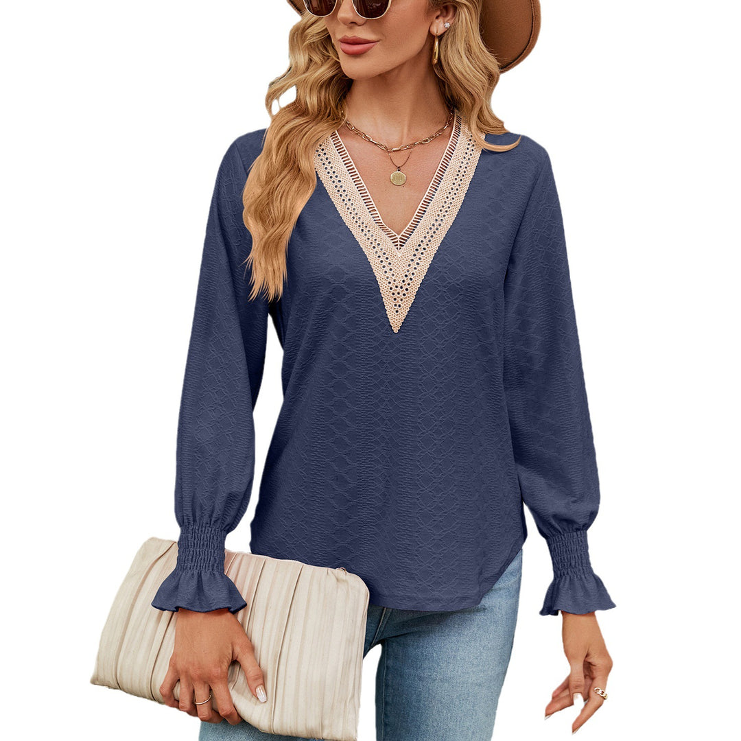Damen Luftiges Blusenshirt mit feinem Strukturdesign Drune