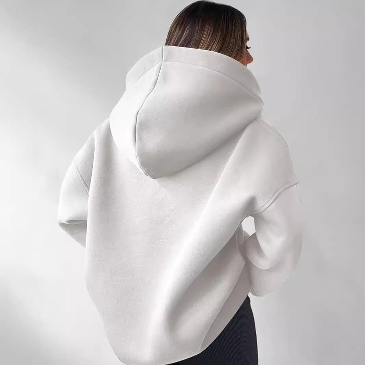 Damen Oversized Hoodie mit modernem Kragen und lässiger Passform Drune