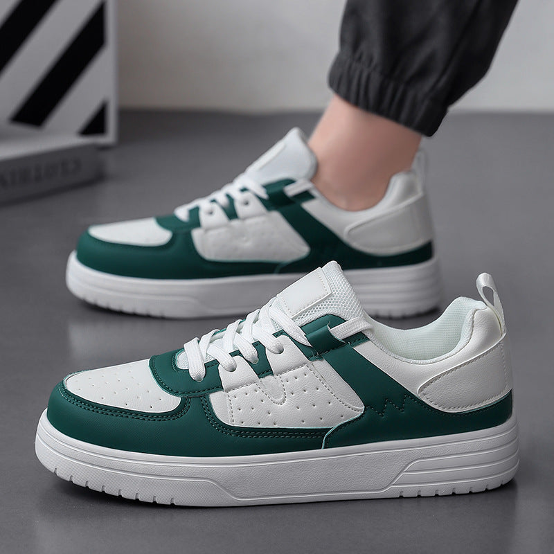 Unisex nan Plateausneaker aus Lederimitat mit atmungsaktivem Mesh-Zungenbereich und stoßdämpfender Profilsohle Drune